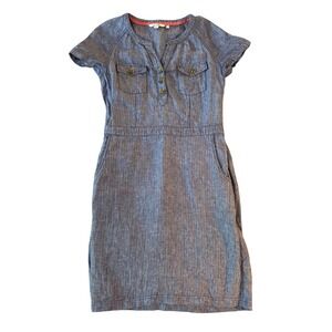 Boden Blue denim style knee length  Dress